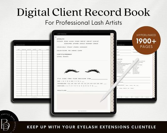 Digital Lash Tech Client Record Book